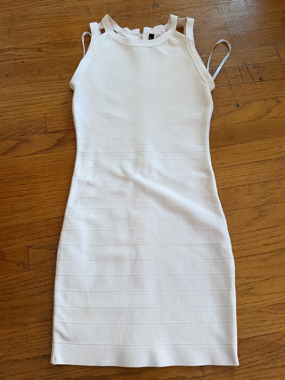Marciano Cream Strappy Bodycon Dress